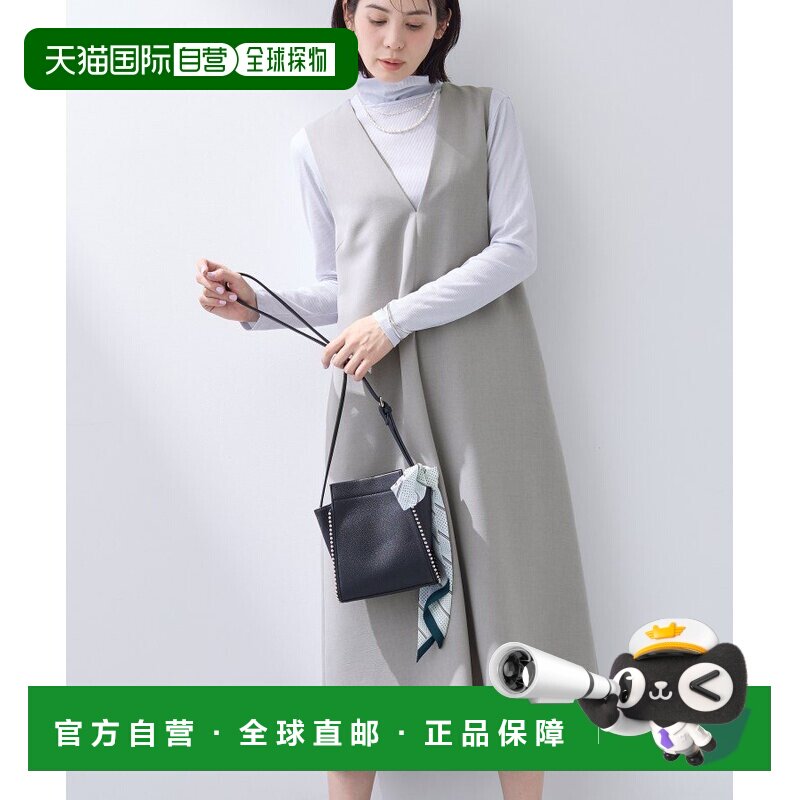 日本直邮可洗涤可搭配有UV防护的羊毛质感连身裙连衣裙吊带裙子图片
