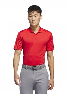 阿迪达斯高尔夫 adi 高性能短袖高尔夫 Polo 衫 学院风 红色