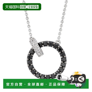 Nec Simons Clasp Circle Diamond and Spinel Black Ross 自营