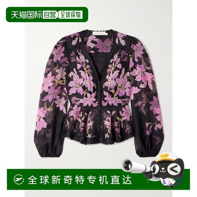 1h可退 香港直邮潮奢 ZIMMERMANN 女士 Dawning V 领串珠罩衫 387