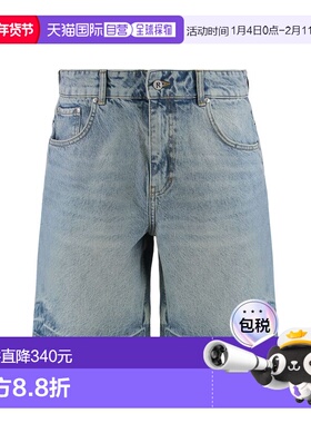 1h可退 香港直邮Represent 男士 牛仔短裤 MLM61038007 blue蓝色