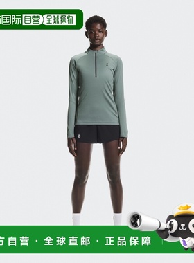 自营欧洲直邮ON昂跑 Climate系列女士橄榄绿聚酯纤维保暖吸汗上衣