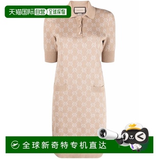 SS2022 1h可退 678437XKB542132 香港直邮GUCCI 浅棕 女士连衣裙