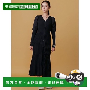 1h可退 日本直邮LAGUNAMOON 女士立体褶皱针织连衣裙 春秋款 温暖