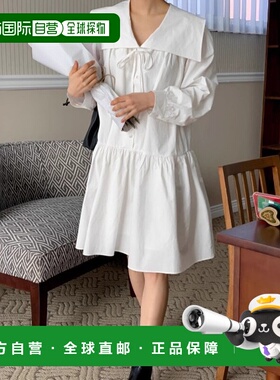 1h可退 日本直邮WEGO 女士水手领蝴蝶结中长连衣裙 DF25SP12L0002