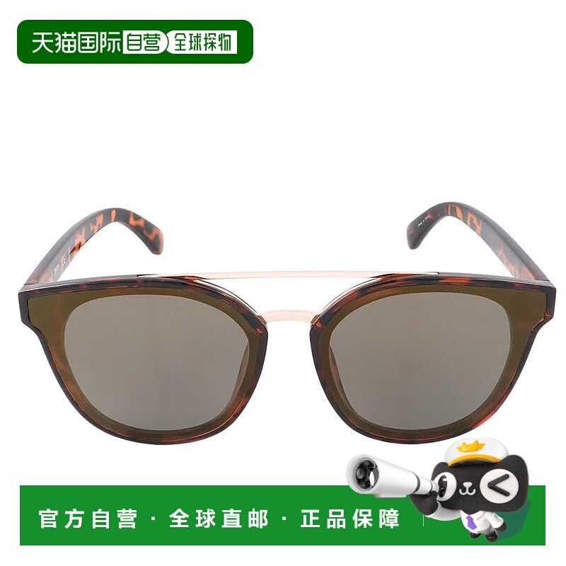 自营Kenneth Cole Reaction Brown Mirror Round Unisex Sunglass