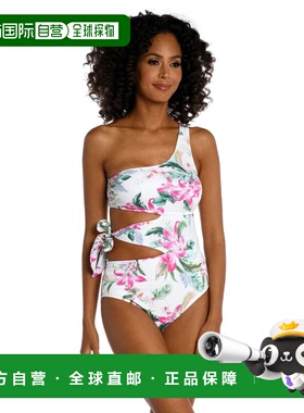 自营Women's La Blanca Swimsuit Mystic Palms Cutout One Shoul