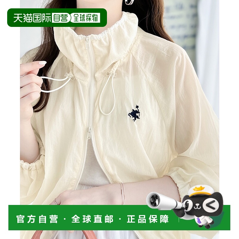 1h可退 日本直邮Classical Elf 女士刺绣立领短款透明夹克 ce1110