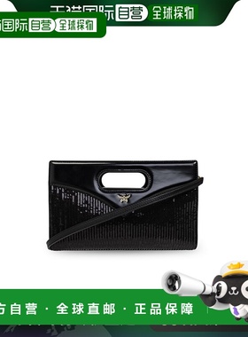 香港直邮MCM 女士手提包 MWRFSAK010BK SS2025 黑色 Sequin Handb