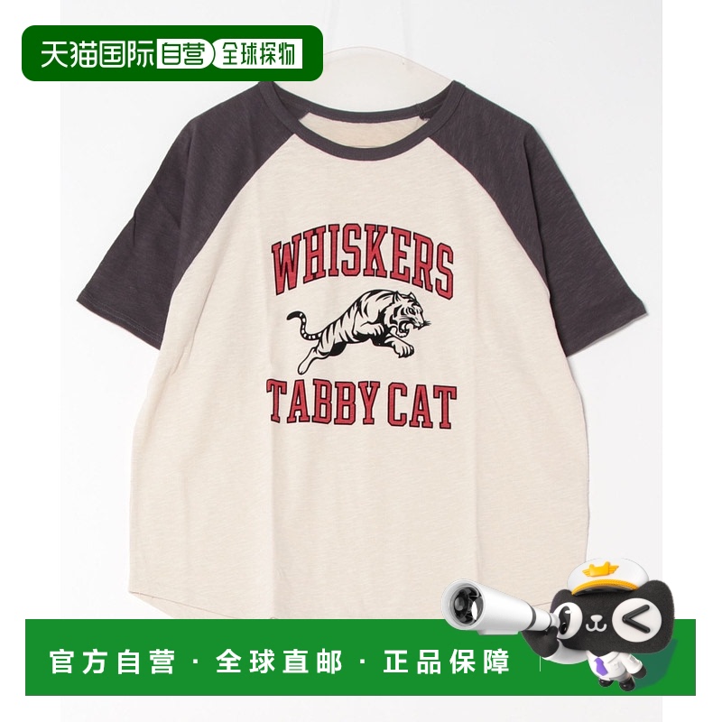 1h可退 日本直邮VENCE EXCHANGE 女士复古印花拉格兰T恤 29071143