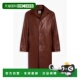 1h可退 SHPMA00361COGNAC 皮革大衣 香港直邮Sandro 男士