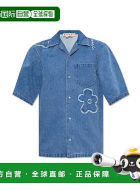 香港直邮Marni 玛尼 女士 花卉图案牛仔衬衫 CAJD0614QSUSCX34