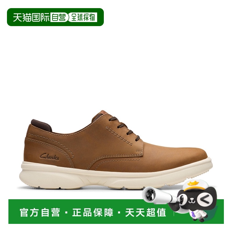 自营Clarks Bradley Plain 棕色皮革 - 浅棕色皮革 新款 【美国奥