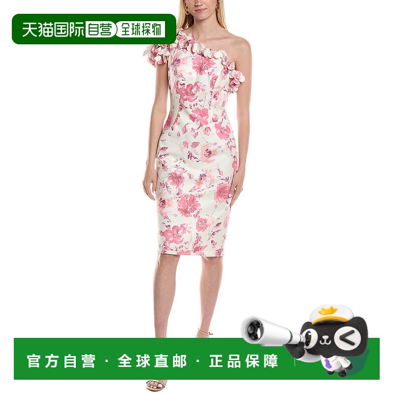 自营Rene Ruiz单肩护套连衣裙-粉红色 美国奥莱直发新款