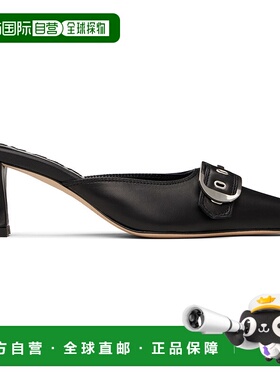 1h可退 香港直邮潮奢 BY FAR 女士 黑色 Evelyn 穆勒鞋 23CREVLMB