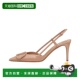 肉桂粉色漆皮后系带高跟鞋 香港直邮Valentino Vlogo女款 8cm