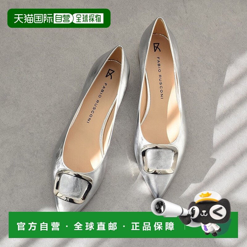 日本直邮FABIO RUSCONI 低跟扣带女鞋 FA933BW021439 黑色高跟鞋