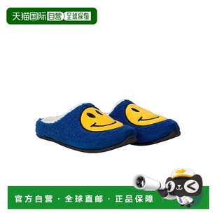 自营 Deer Stags Clogs男式美国8号蓝色笑脸人造毛皮拖鞋GBNC533-