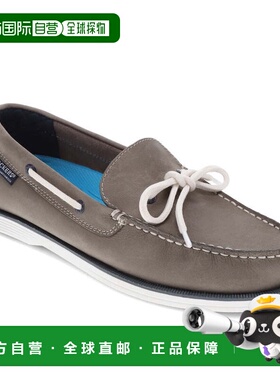 自营 Dockers男式Darnell真皮连衣裙休闲滑鞋-炭灰色 美国奥莱直