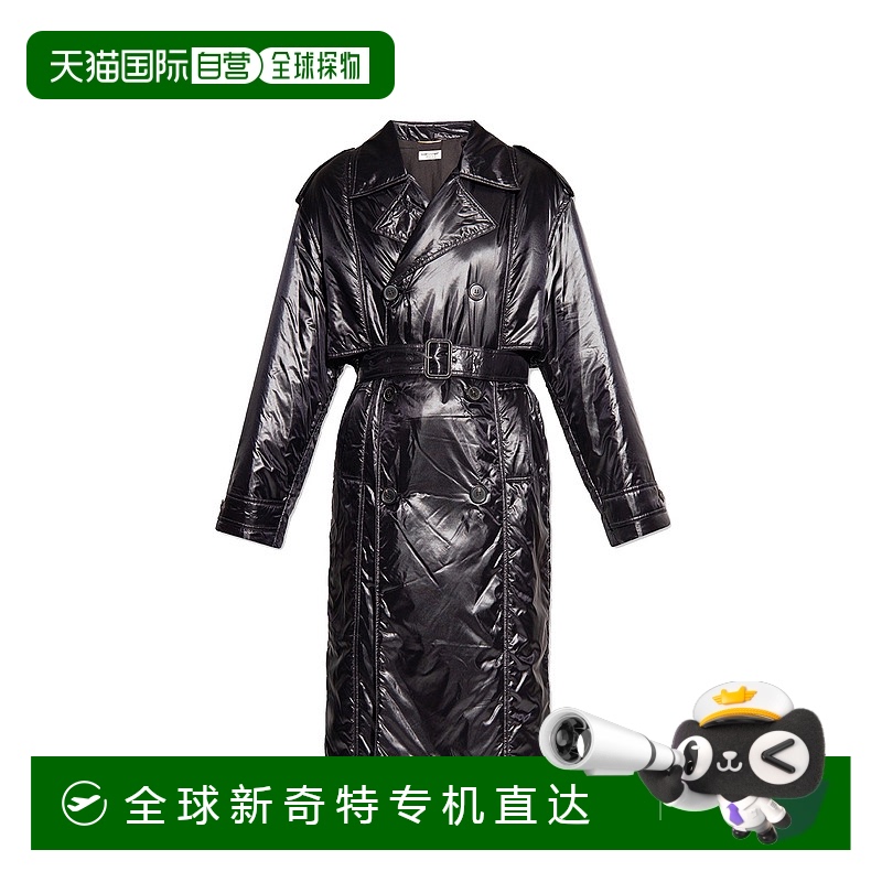 1h可退 香港直邮潮奢 Saint Laurent 圣罗兰 女士 束腰长袖大衣 7
