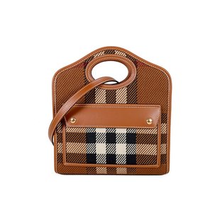 BURBERRY經典格紋手提包