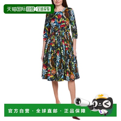 自营Samantha Sung Florance A-Line Dress - blue 美国奥莱直发