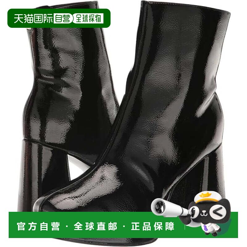 自营Guess Danca Boots Women's Black Patent Leather Block Hee图片