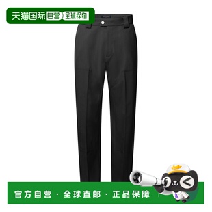 自营欧洲直邮LV路易威登 男士黑色羊毛盾形徽章刺绣工装裤