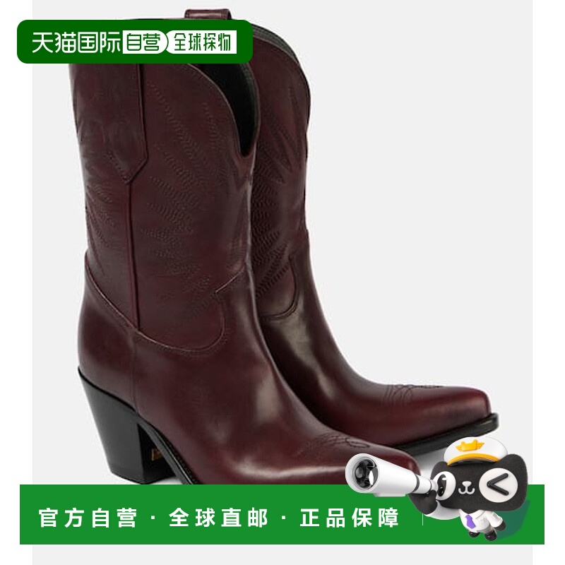 香港直邮GOLDEN GOOSE 女士 Wish Francesca 星星皮质牛仔靴子