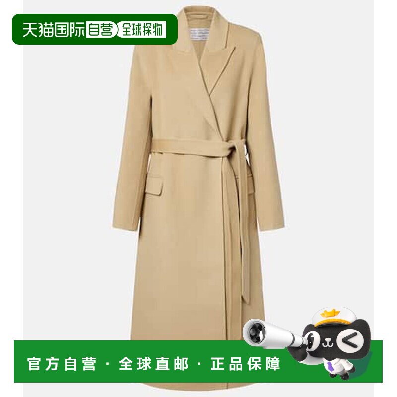 1h可退 香港直邮Acne Studios 艾克妮 女士 羊毛羊绒裹式大衣 A90