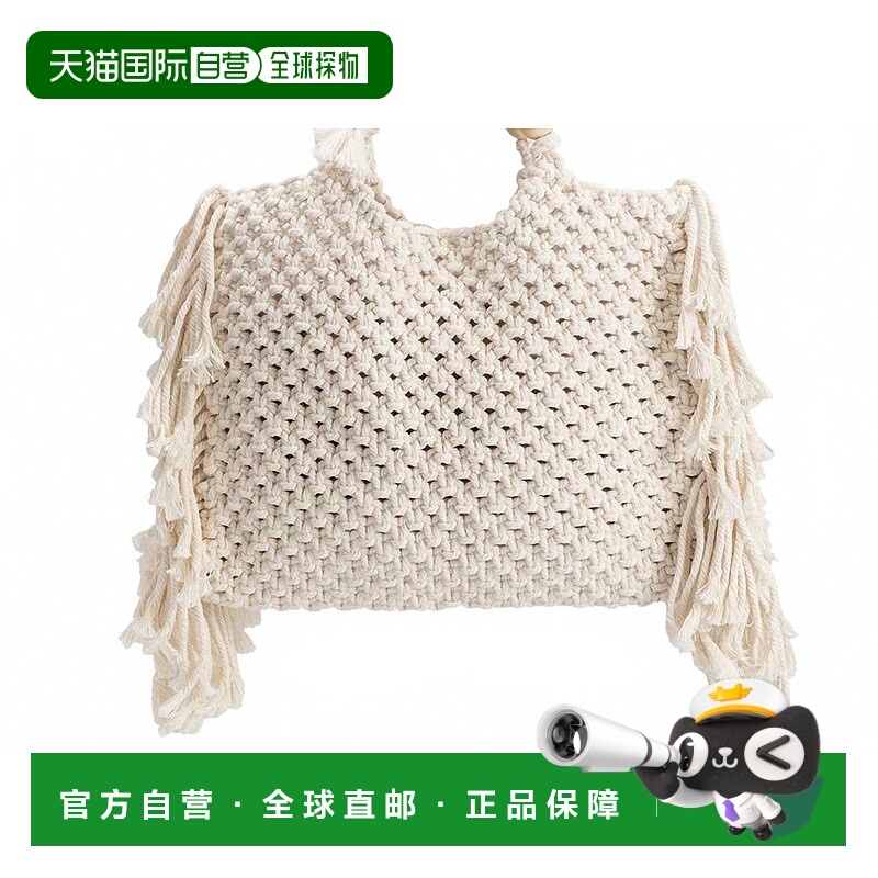 自营melie biancoLilibeth Cream Crotchet Tote Bag In Beige -