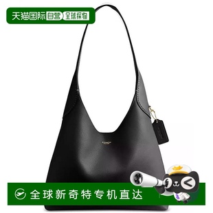 美国直邮 1h可退 Coach蔻驰女包女士单肩包手提包中号真皮