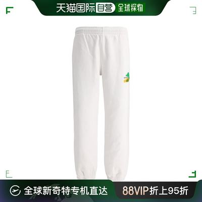 香港直邮潮奢 Off-White 男士 灰白色徽标细节直筒裤 OMCH029S23F