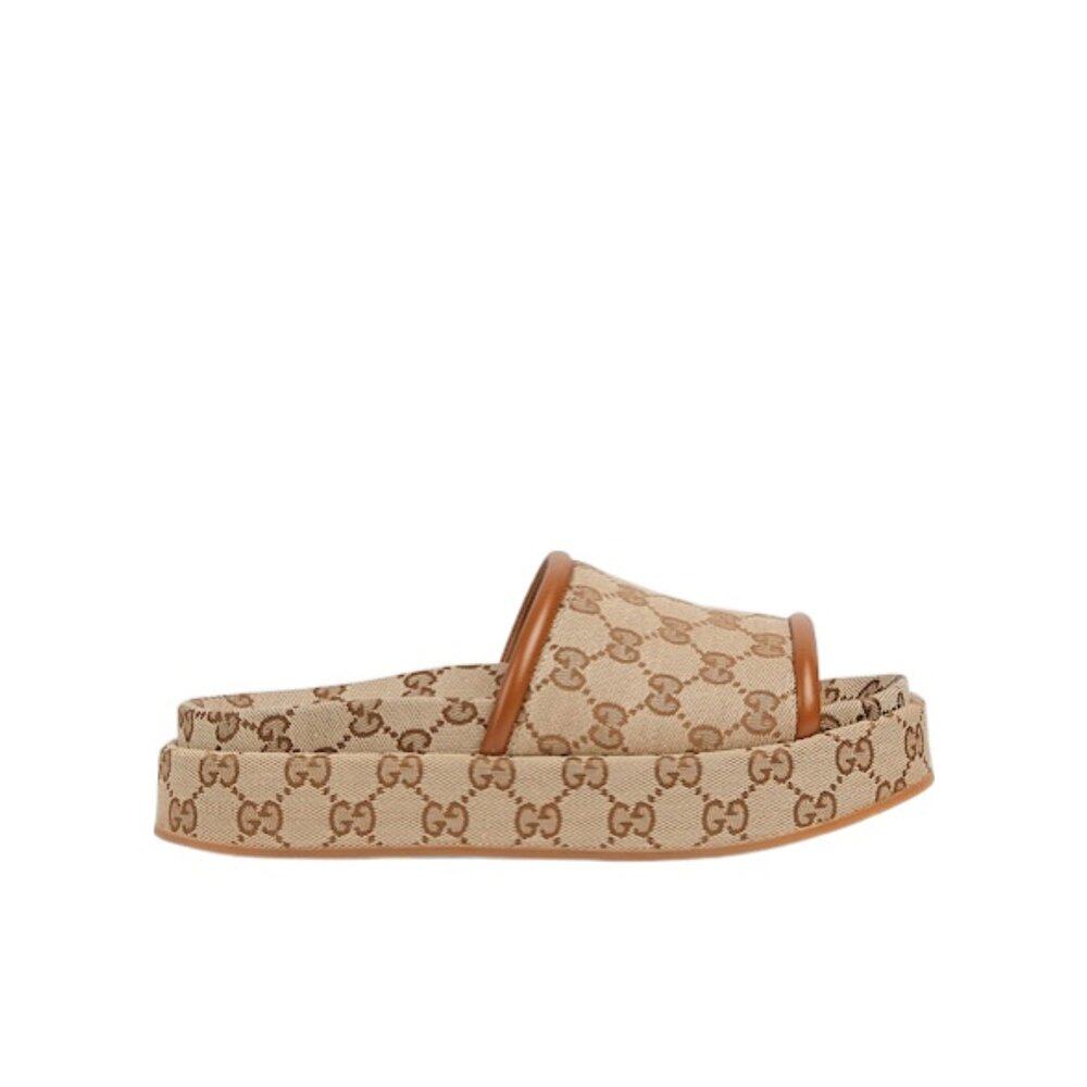 GUCCI 女士凉鞋 816797FAD9C9745 SS2025 花色 GG防水台拖鞋