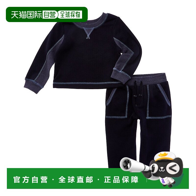 自营Splendid 2pc Too Cool Sweatshirt & Pant Set - blue 美国