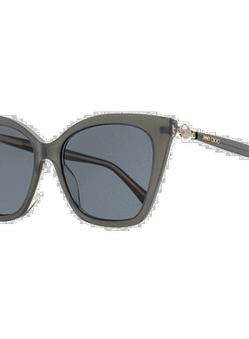 自营 Jimmy Choo 女士猫眼太阳镜 Rua /G MF7IR 珍珠灰色 56 毫米