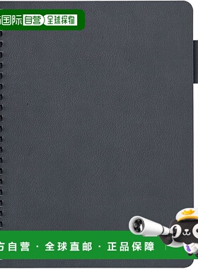 【日本直邮】LIHIT LAB 开环笔记本 合成皮革封面 A5 灰色 N2993-