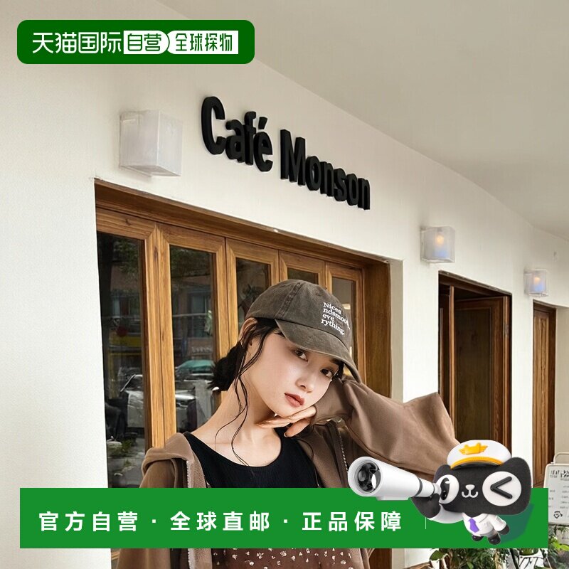 1h可退 日本直邮ehka sopo 女士棉质刺绣洗旧感休闲棒球帽 280144