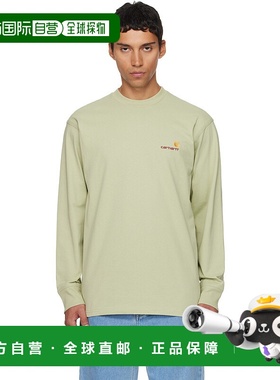 香港直邮潮奢 CARHARTT WIP 男士 绿色 American Script 长袖 T