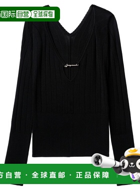 1h可退 香港直邮潮奢 Jacquemus 女士 JACQUEMUS 黑色毛线衫 241K