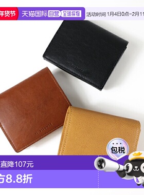 日本直邮IL BISONTE 双折钱包 SCC095 POX001 男女通用名片夹通行