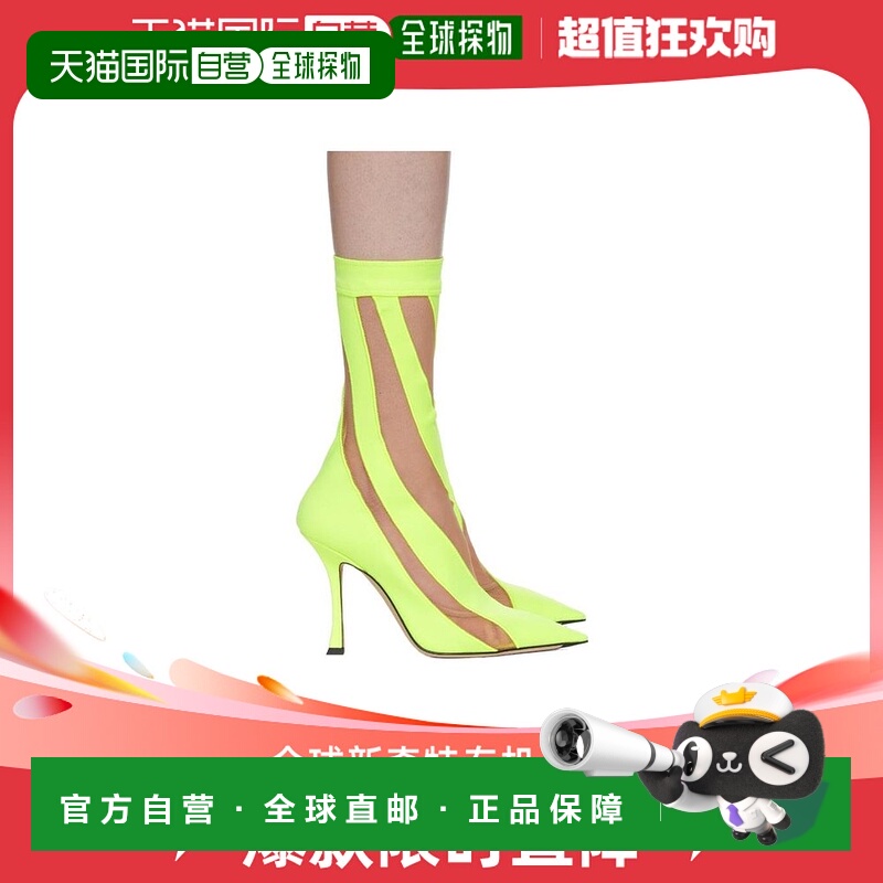 1h可退 香港直邮JIMMY CHOO 女士高跟鞋 SOCKANKLEBOOTAJJNEONYEL
