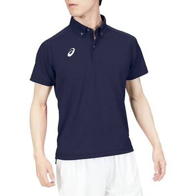 日本直邮ASICS Dry 纽扣衬衫短袖 Polo 衫训练男式 2031D920-400