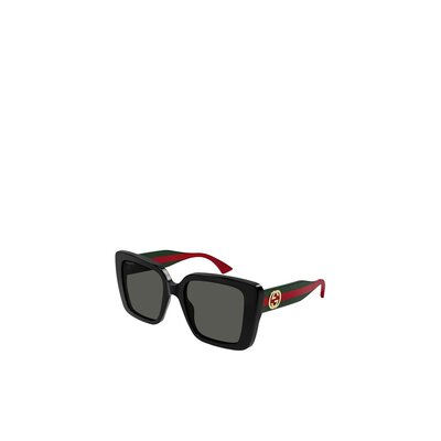 GUCCI 女士太阳镜 GG1861S001 SS2025 黑色 矩形太阳镜