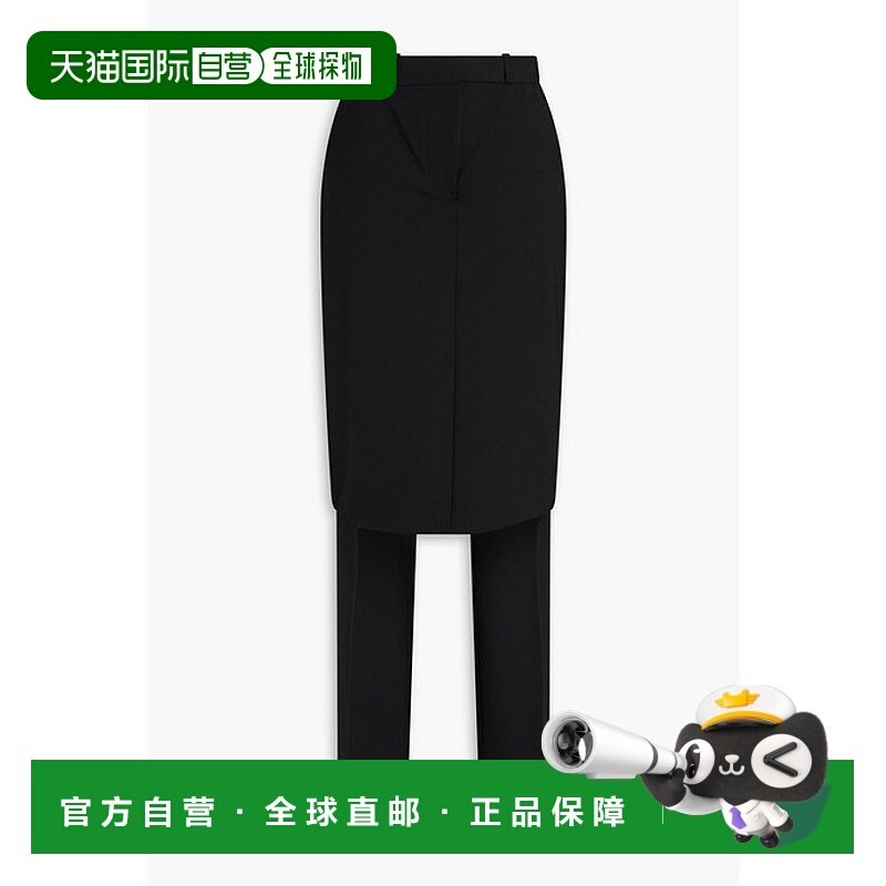 1h可退 香港直邮Coperni 女士 裤裙绉纱直筒裤 COPP64106BLACK
