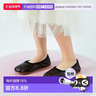 Black Round Ballet Flats平底鞋一脚蹬芭蕾舞鞋