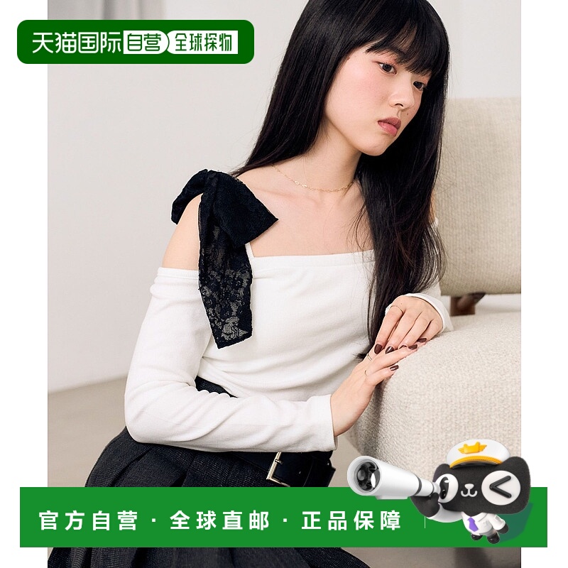 1h可退 日本直邮Heather 女装 多穿法蕾丝拼接可拆卸袖口内搭上衣