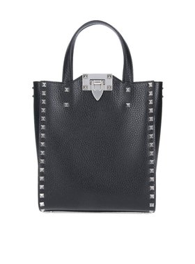 VALENTINO 男士手提包 YB0B43TED0NO SS2025 黑色 铆钉手提包