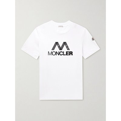 潮奢 Moncler 盟可睐 男士 徽标印花棉针织T恤 8C00038829H8001
