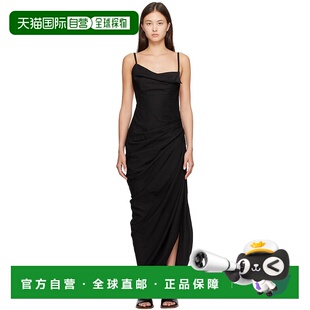 1h可退 香港直邮Jacquemus 女士 黑色 Le Papier 系列 La Robe Sa